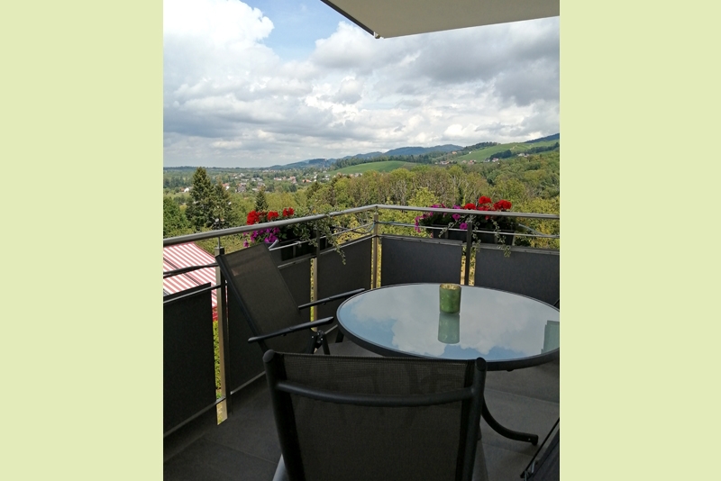 Ferienhof Straub Sasbach Ferienwohnung Burg-Windeck-Blick Balkon